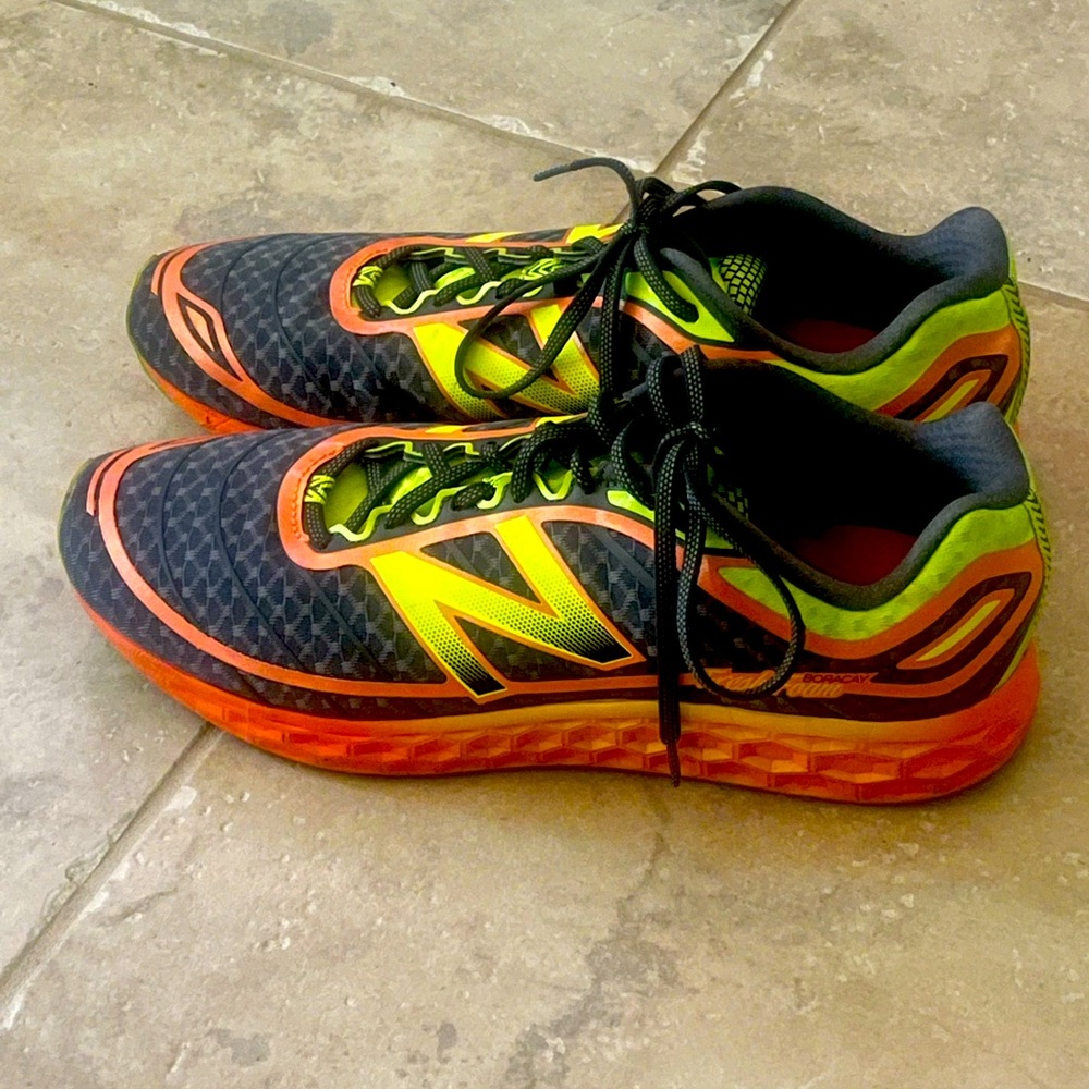 New Balance Men's Black and Orange Running Shoes